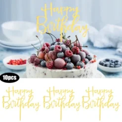 Akryl tårta topper flagga för födelsedagsfest bröllopstårta dekoration