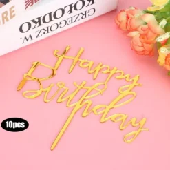 Akryl tårta topper flagga för födelsedagsfest bröllopstårta dekoration