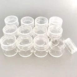 Förvaringsburkar-Akrylburkar 36 st - Skruvlock - 2.8 cm hög