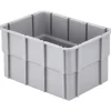 Låd- & Hyllpapper & -Plast-Alutec 75220 Brugskasser Kan stables (L x B x H) 181 x 131 x 101 mm Grå 1 stk
