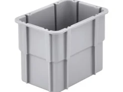 Låd- & Hyllpapper & -Plast-Alutec 75210 Brugskasser Kan stables (L x B x H) 131 x 101 x 90 mm Grå 1 stk