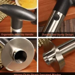 Ananasskärare, rostfritt stål, lätt att rengöra, BPA-fritt halkfritt handtag, fruktskärare för köksfruktringar