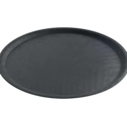 Serveringsfat & Skålar-Anti-halk servisbricka, rund, diameter. 40cm - svart