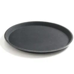 Serveringsfat & Skålar-Anti-halk servisbricka, rund, diameter. 40cm - svart