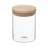 Förvaringsburkar-Atmosphera glas- och träförvaringsburkar med lufttätt lock - 0,6 liters lufttät burk