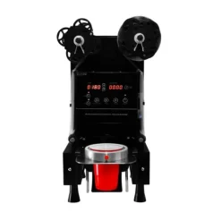 Dryckesautomater-Automatisk Boba Koppförslutningsmaskin 500W & Bubble Tea Shaker GRATIS Filmbox 500-650 Koppar per Timme Plast Papper 90/95 mm Diameter Rostfritt stål | CDON