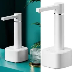 Vattenkylare-Automatisk dricksvattenflaskpump Kompakt Lätt Smart Högeffektiv elektrisk vattendispenser för Home White