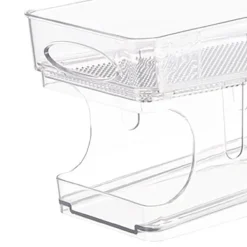 Automatisk dubbellagers transparent läskburkorganisator för kylskåp