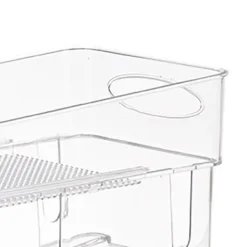 Automatisk dubbellagers transparent läskburkorganisator för kylskåp