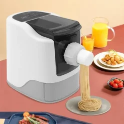 Automatisk Nudel- och Pastamaskin - Bordsmodell - 14 Formar - 5 Min Snabb Knådning - 260 W 220 V - Helkopparmotor - 304 Rostfritt Stål - Svart