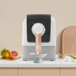 Automatisk Nudel- och Pastamaskin - Bordsmodell - 14 Formar - 5 Min Snabb Knådning - 260 W 220 V - Helkopparmotor - 304 Rostfritt Stål - Svart