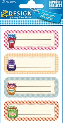 Tillbehör Till Matförvaring-Avery AV-59896 Pappersetikett Z-design Home Package A 2 ark konserveringsburkar