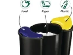 Avfallsbehållare Cep 516 för avfallssortering svart (1x16L + 2x4,5L)