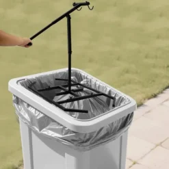 Tillbehör Till Avfallspressar-Avfallskomprimator - Manuell soptunnspress - Höjdjusterbar - Stål - För hem, trädgård och restaurang - Svart