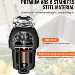 Avfallskvarnar-Avfallskvarn, 21x21x39 cm, matavfallskvarn