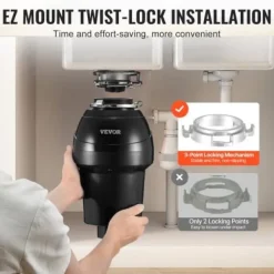 Avfallskvarnar-Avfallskvarn, 21x21x39 cm, matavfallskvarn