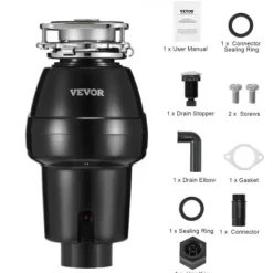 Avfallskvarnar-Avfallskvarn, 18.5x18.5x37 cm, rostfritt stål