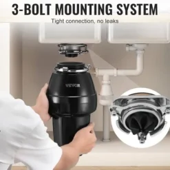 Avfallskvarnar-Avfallskvarn, 18.5x18.5x37 cm, rostfritt stål