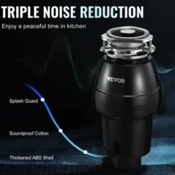 Avfallskvarnar-Avfallskvarn, 18.5x18.5x37 cm, rostfritt stål