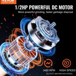 Avfallskvarnar-Avfallskvarn, 18.5x18.5x37 cm, rostfritt stål