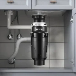 Avfallskvarn, 15x15x33,5 cm, Rostfritt stål