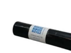 Avfallssäckar polyblå, 70 l, återvunnen plast, 40 my, svart, rulle med 25 st.