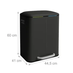 Källsorteringskärl-Avfallssorteringskärl, 60x44,5x41 cm