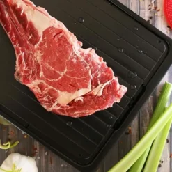 Avfrostningsbricka - Snabb - Aluminium - Svart - 29,5x20,5cm - Ekologisk