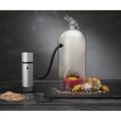 Avlång glaskupol för att röka mat på en tallrik med håldiameter. 130 mm - Hendi 199657