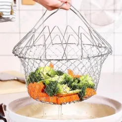 Durkslag & Silar-Avloppskorg - TD® - Fällbar - Rostfritt stål - 23 cm x 12 cm x 16 cm - Allmän användning