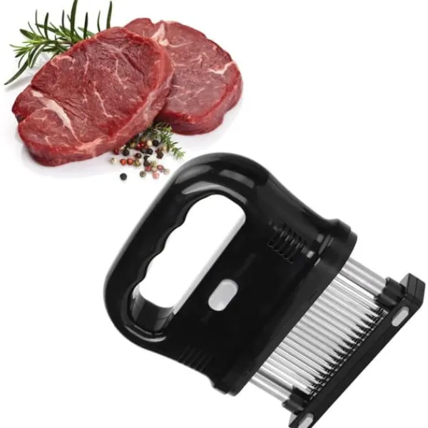 Avtagbar Köttmörningsverktyg med 48 Nålar Kötthammare för Kyckling Fläsk Biff Nötkött