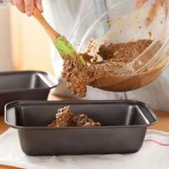 Bakformsset för tårtbröd - Nonstick, rektangulär brödform i kolstål (3 st, 15 cm, svart)