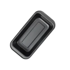 Bakformsset för tårtbröd - Nonstick, rektangulär brödform i kolstål (3 st, 15 cm, svart)