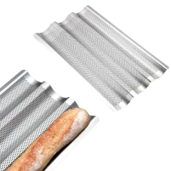 Bakning-Bakplåt för Baguette, i Rostfritt Stål