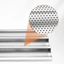 Bakning-Bakplåt för Baguette, i Rostfritt Stål