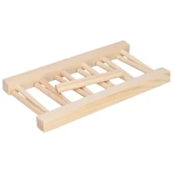 Bambu Skål tallrik Lätt bärbar Miljövänlig Slitstark Tall Trä Diskställ 5 Galler 23 cm