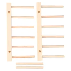 Bambu Skål tallrik Lätt bärbar Miljövänlig Slitstark Tall Trä Diskställ 5 Galler 23 cm