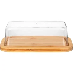 Serveringsfat & Skålar-Bambu smör skål köksbehållare för smör förvaring