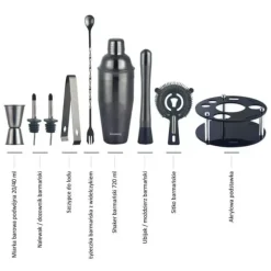 Bartenderset 9 delar Shaker KLAUSBERG KB-7581 grafit