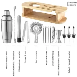 Bartenderset 16 delar Shaker KLAUSBERG KB-7582 silver