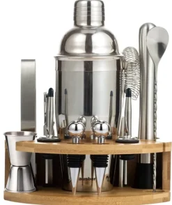 Bartenderset för cocktails, 12 delar, silvershaker, KLAUSBERG KB-7655