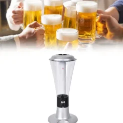 Dryckesautomater-Beer Tower Dispenser med självlysande kran för Home Bar KTV - 3L Silver