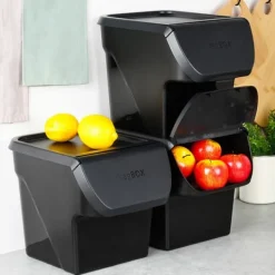 Behållare För Matförvaring-Behållare för grönsaker, frukt, lök, potatis, vitlök, köksförvaring