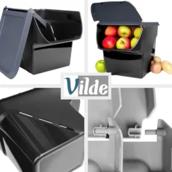 Behållare För Matförvaring-Behållare för grönsaker, frukt, lök, potatis, vitlök, köksförvaring