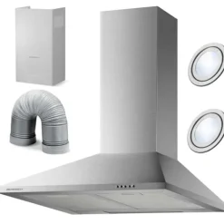 Köksfläktar-Berdsen BT-213 INOX 60 cm spiskåpa med skorsten