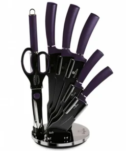 Köksknivar-BERLINGER HAUS BH-2560 LILA KNIVSET I STÄLL