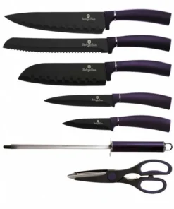 Köksknivar-BERLINGER HAUS BH-2560 LILA KNIVSET I STÄLL