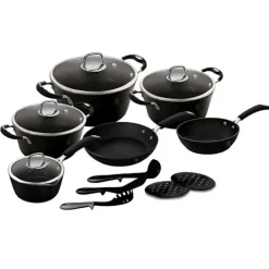 Köksutrustningsset-Berlinger Haus Granitgrytset BH-6129 Svart 8 delar