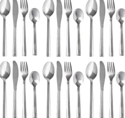 Bestick Set 24 Delar För 6 Personer . Rostfritt