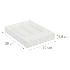 Bestickbricka, 4-fack, 4,5x26x36 cm